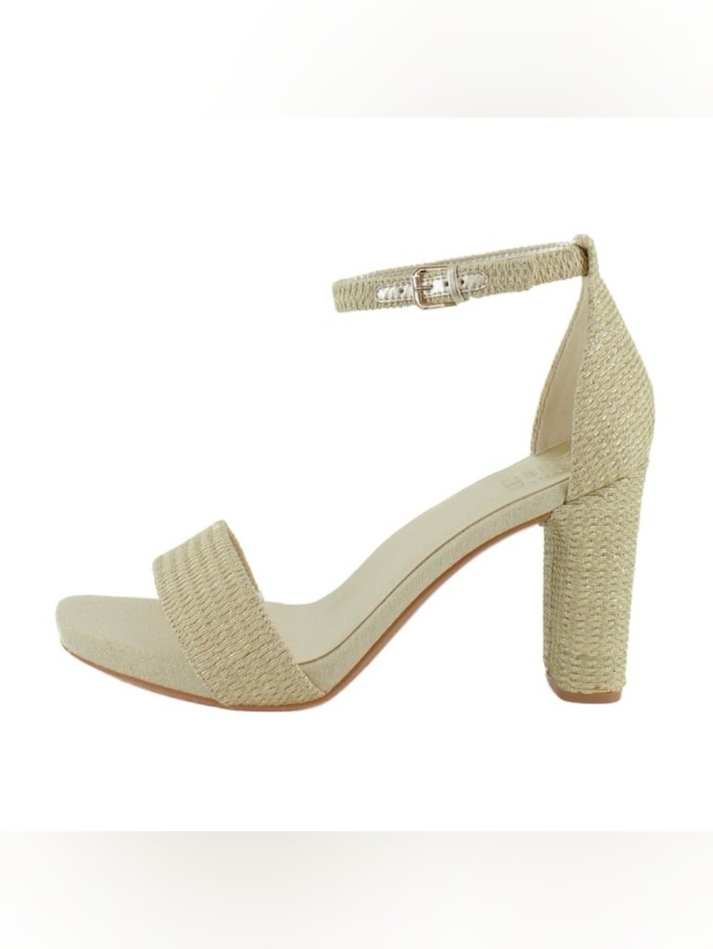 Naturalizer Joy Women's Heels Natural/Gold Metallic Woven